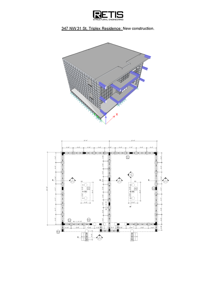 347 NW 31 St, Triplex Residence: New construction.